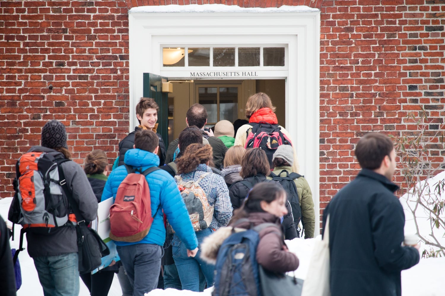 On Feb. 12, at 10AM, around 40 students from Divest Harvard occupied Mass Hall, home to the office of University President Drew Faust .