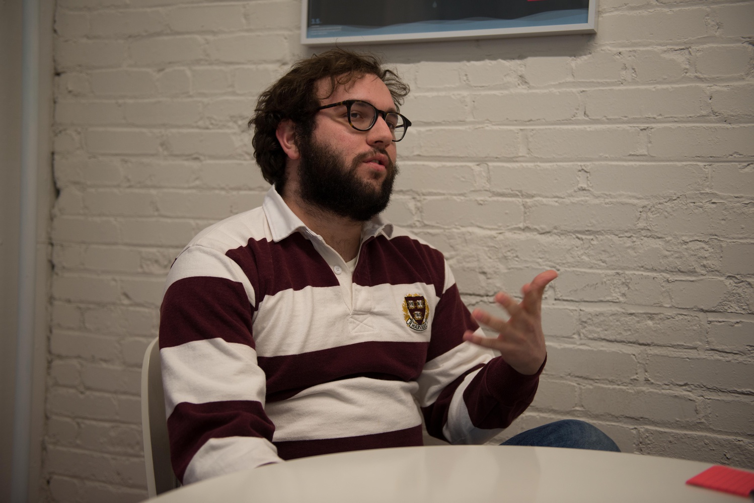 John Capodilupo, a former member of Harvard's class of 2014, speaks the origins of his start-up, Whoop, during an interview with The Harvard Crimson.