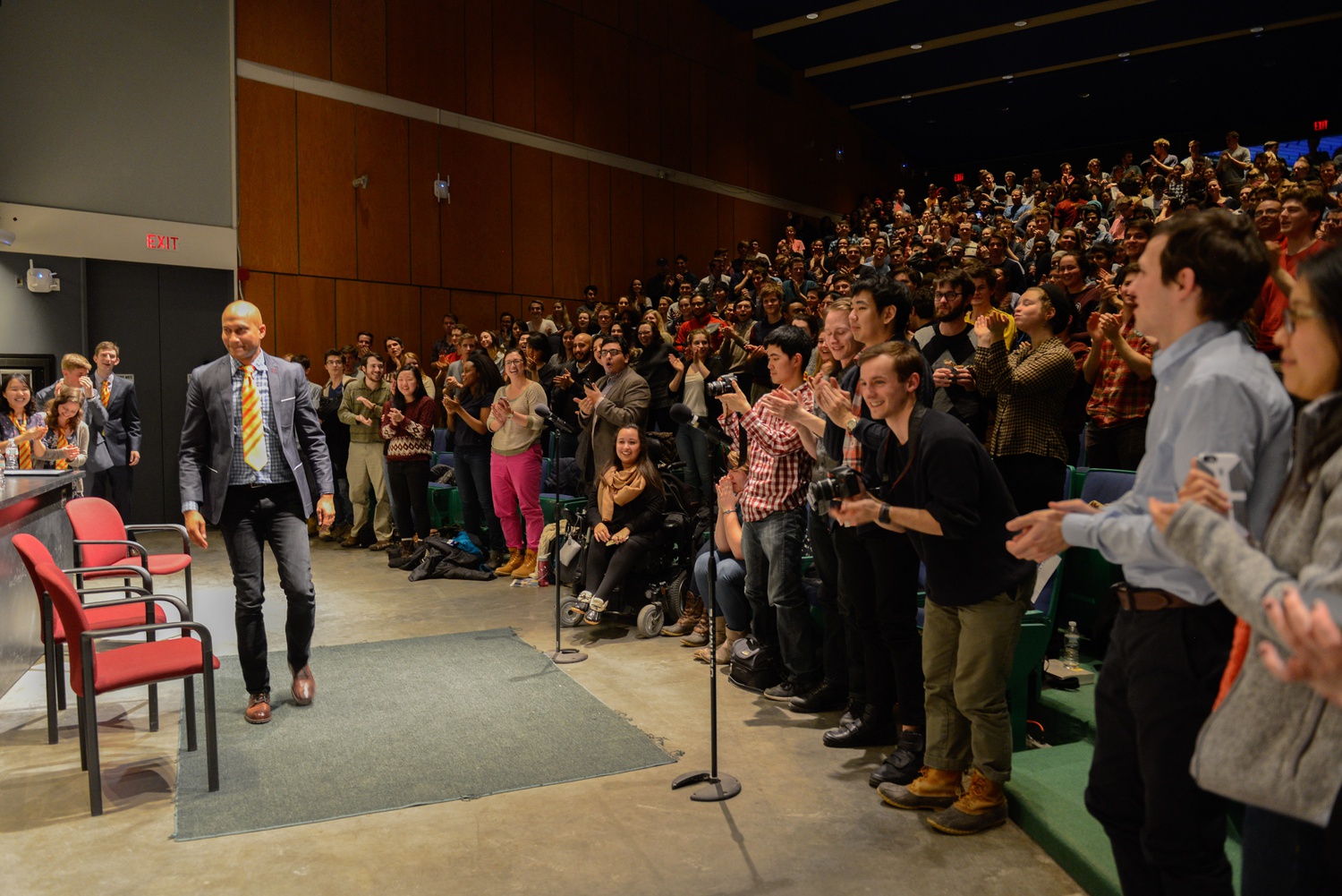 Keegan-Michael Key takes his final bow to a standing ovation in a full-capacity Science Center B.