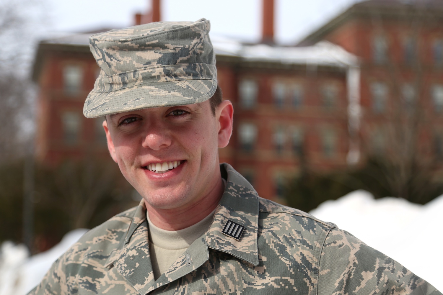 Zander E. Farrow ’16 is one of two Air Force ROTC cadets at Harvard.
