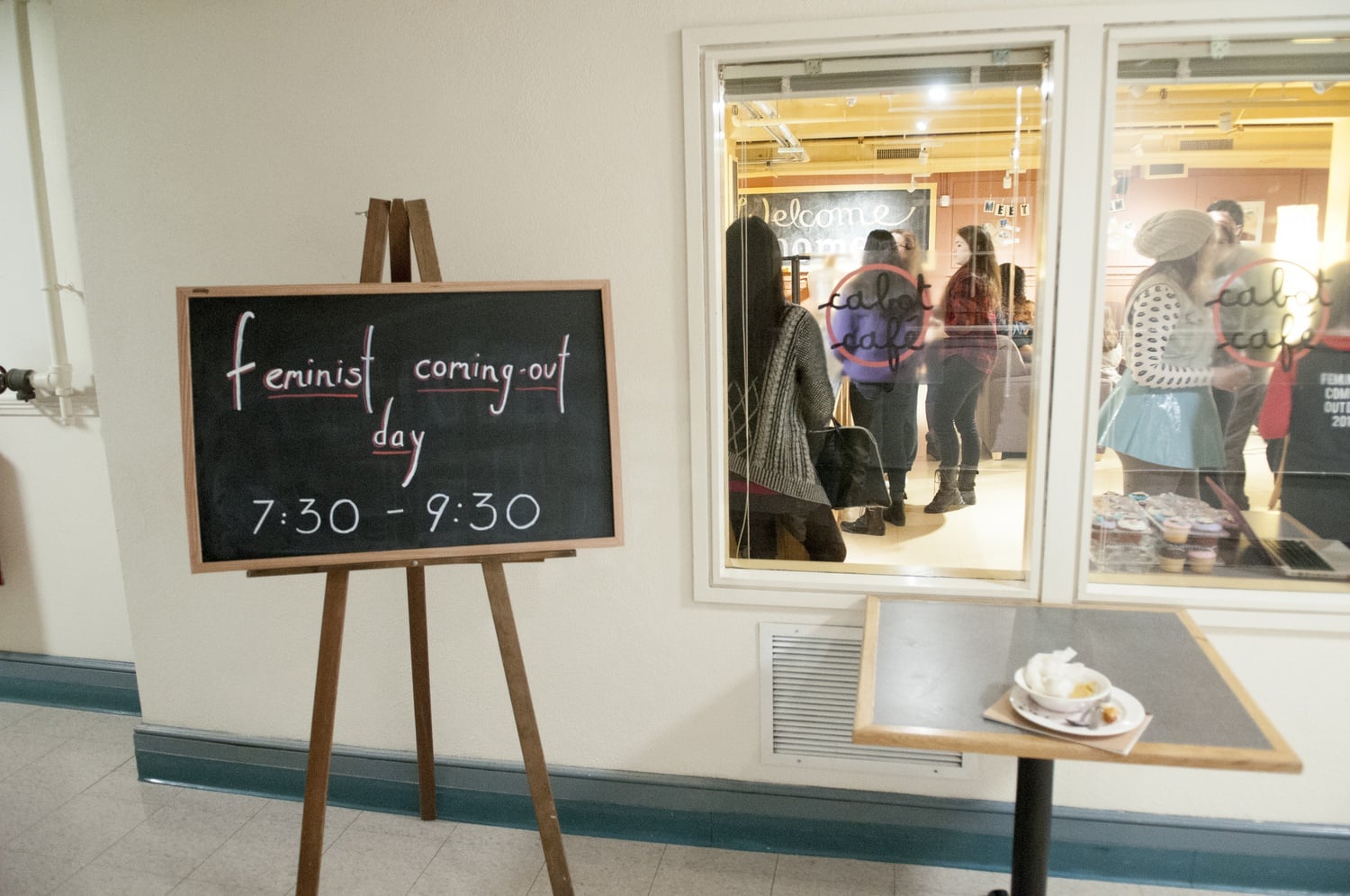 The 6th Annual Feminist Coming Out Day, part of Harvard University Women’s Week, took place Saturday night at Cabot Cafe.