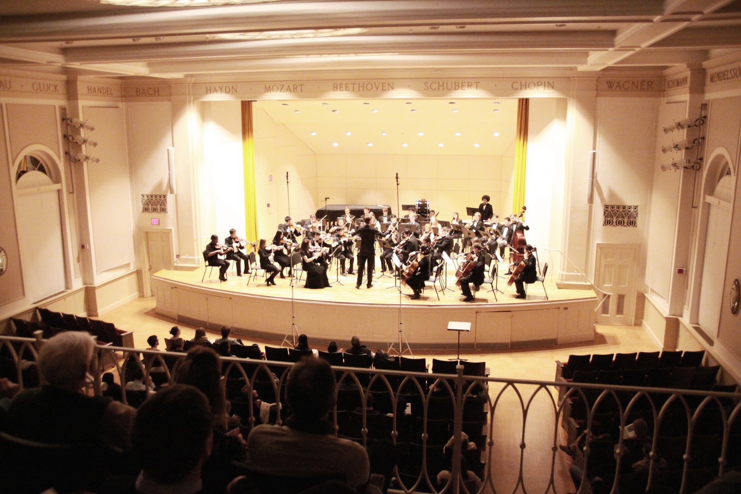 The Bach Society Orchestra presented "A-Bach-alypse Now!" on Saturday night at Paine Hall. The orchestra's third concert for the year, it featured guest solos from Max Tan '15 and pianist Max Levinson and classic works by Mozart, Beethoven, Grieg, and Tchaikovsky. 