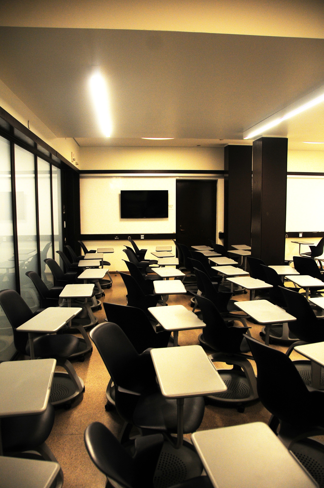 The "smart classroom" in Stone Hall of Quincy House contains improved technology, including touch-sensitive tablets and cameras. Renovations at Quincy House are a part of Harvard's attempt to foster learning communities throughout the houses in an era of rapid technological advancement.