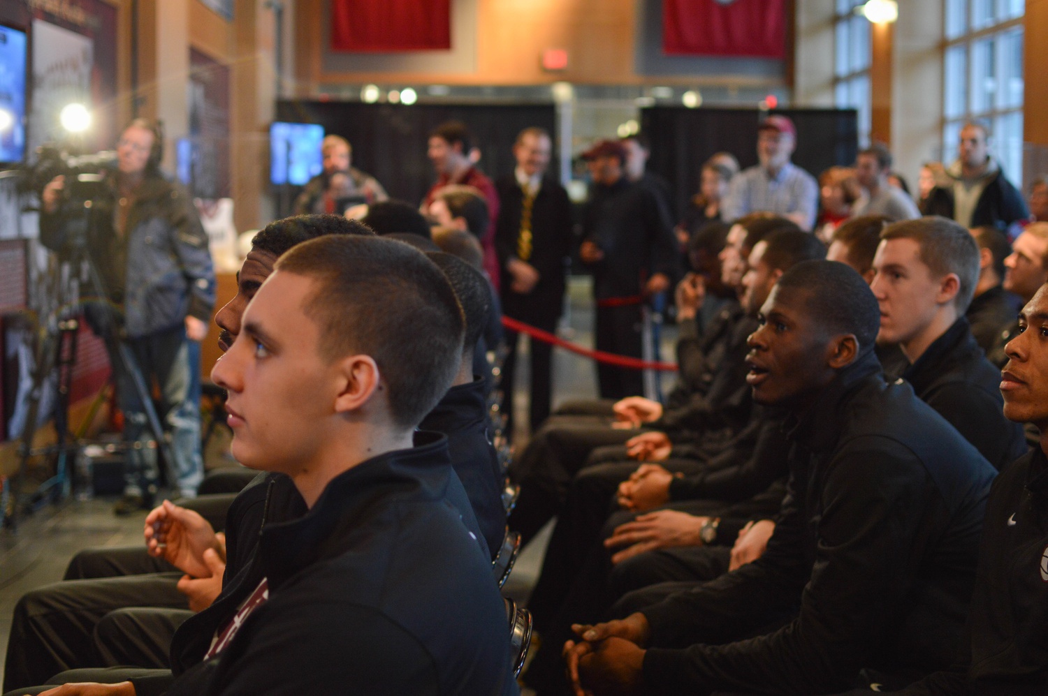Players and supporters alike anxiously wait for the announcement of Harvard's place in the NCAA March Madness bracket on Sunday evening.  