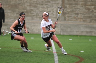 Cover image for Two Hat-Tricks Lead Women's Lacrosse to Victory over Stetson