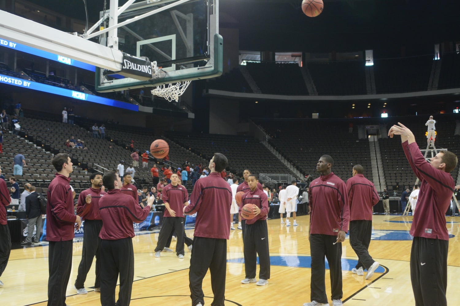 Harvard and North Carolina fight for a spot in the third round of the NCAA tournament Thursday at Veterans Memorial Arena in Jacksonville, Fla.