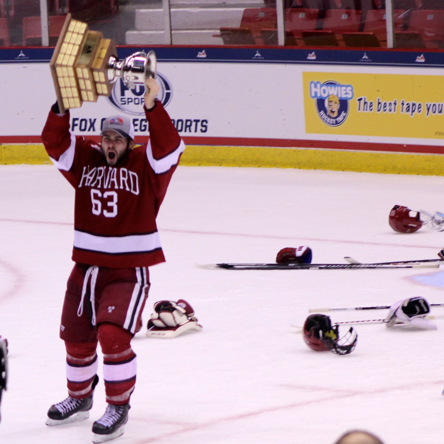 Fourth-year forward Colin Blackwell scored an empty-net goal with 55 seconds left to help Harvard clinch its first ECAC title since 2006.