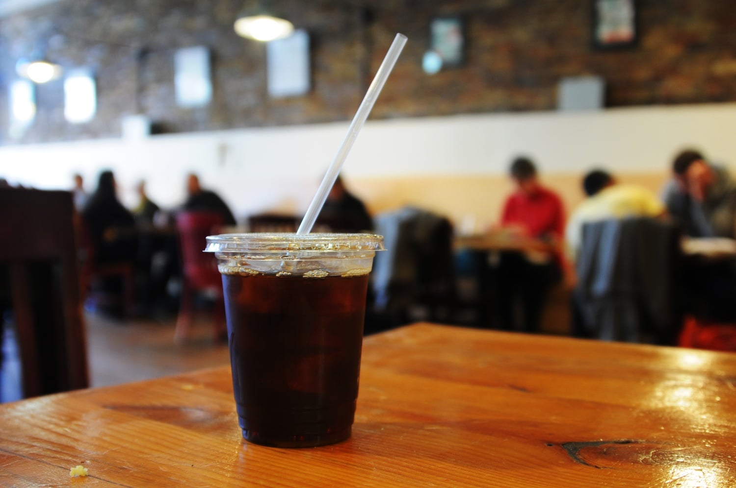 Dwelltime's iced coffee has a rich brown color and promises to be refreshing for a hot and sunny day.  