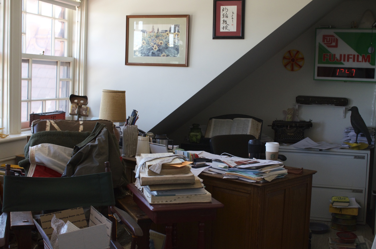 Professor Stilgoe's office is on the top floor of Sever Hall.