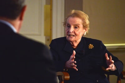Cover image for Former Secretary of State Albright Talks International Negotiations