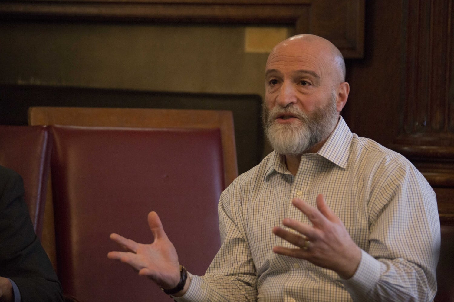 Jay M. Harris, pictured here in April 2015, chairs the Committee on Undergraduate Education, which discussed Gen Ed at their meeting Wednesday.