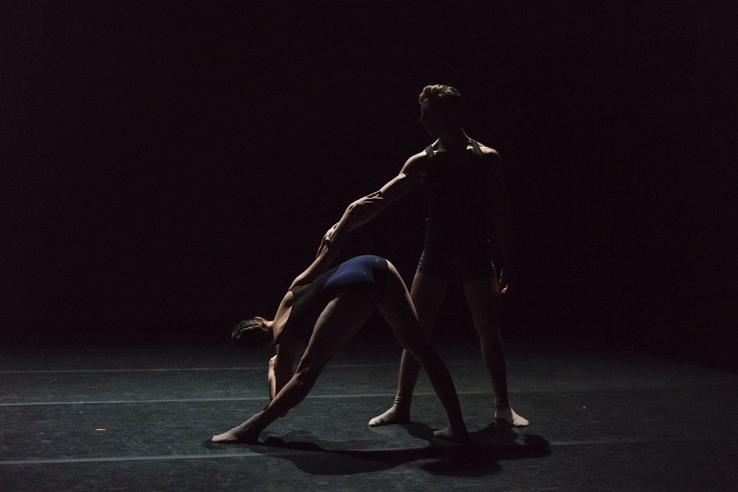 Lauren Balbus '17 and Lev Ratnovsky '16 in William Forsythe's "The Vile Parody of Address."