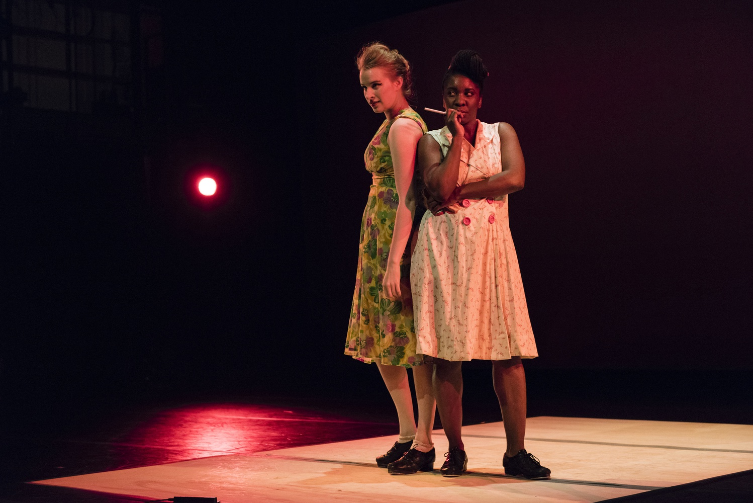 Julia Cataldo '15 and Aysha Upchurch GSE in Michelle Dorrance and Melinda Sullivan's World Premiere "I Raise Hell." 