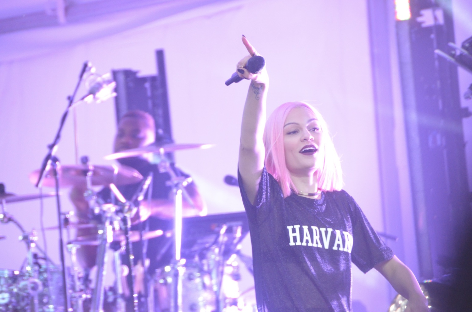 Jessie J performs "Nobody's Perfect" during Yardfest Friday evening.