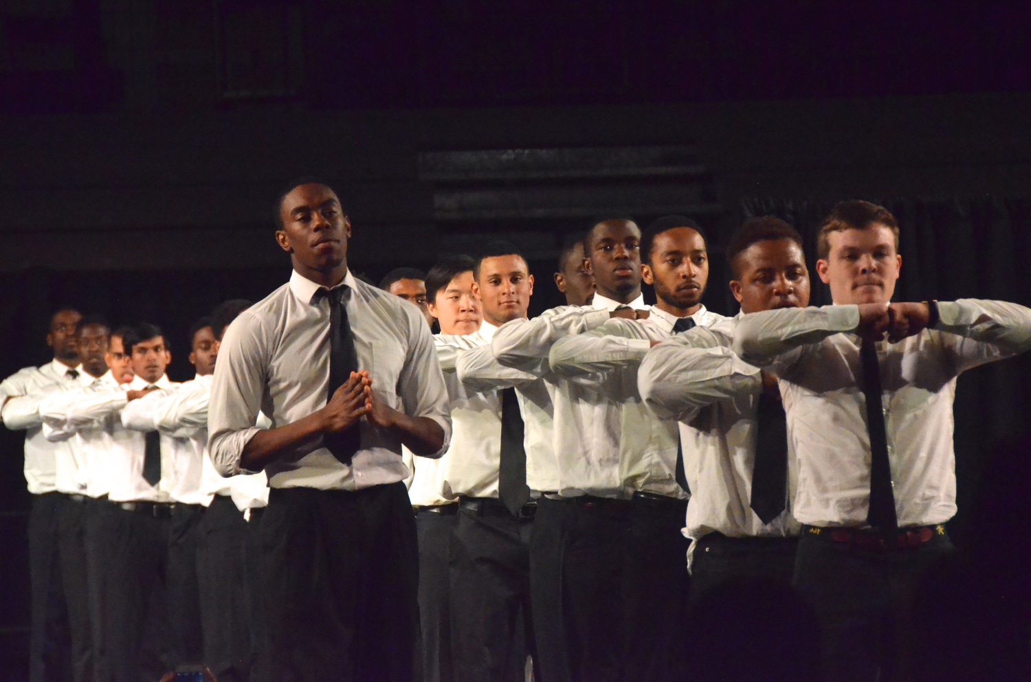 Students perform in campus charity fashion show Eleganza 2015: "Pandora's Box" at Lavietes Pavilion last Saturday evening. The show, which is one of the largest student events at Harvard University, sold out its performance, with all proceeds going to the Boston Center For Teen Empowerment.