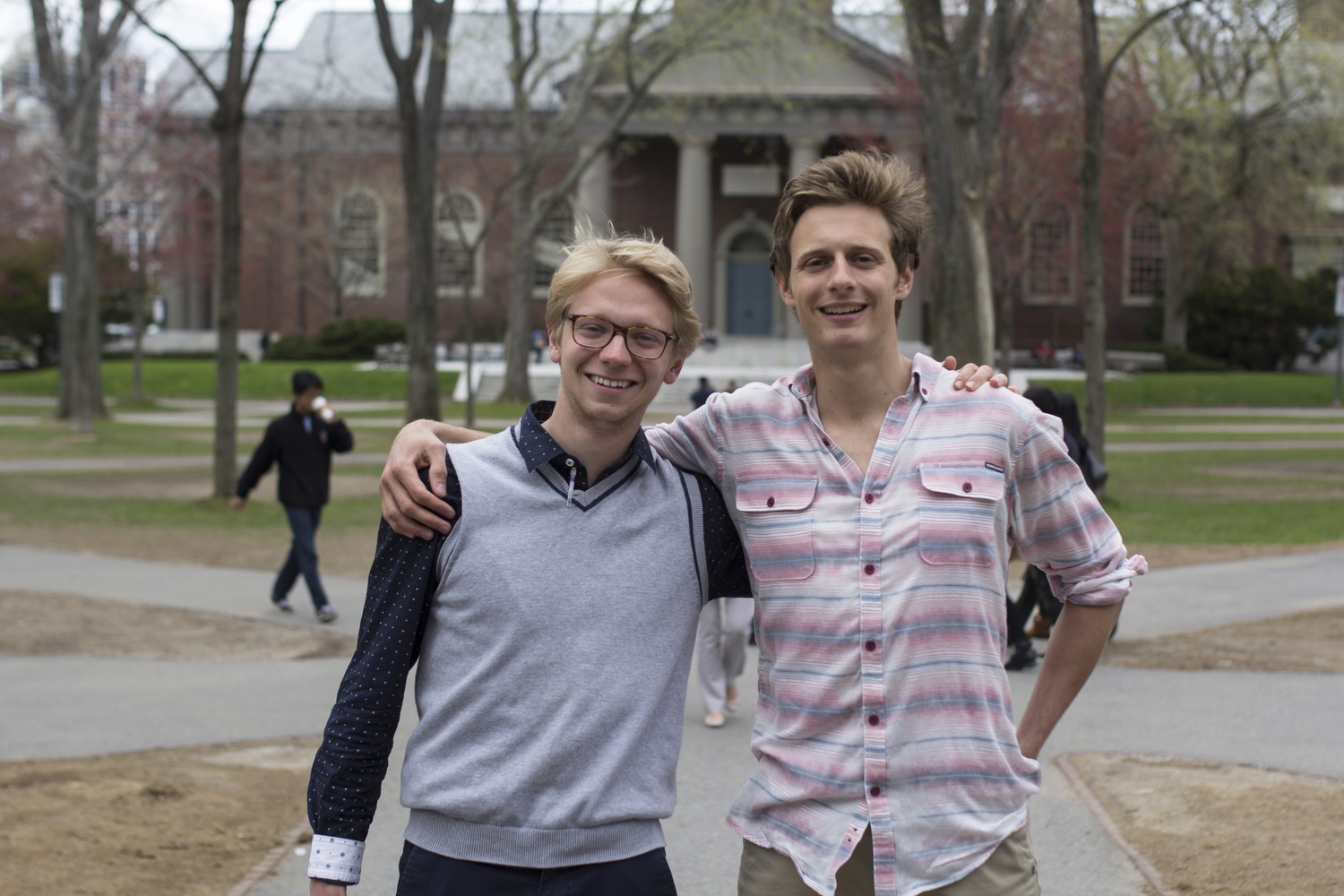 Mark F. Steinbrick ’17, right, and Luke R. Heine ‘17, left, are two of the co-founders of Summer Playbook, a website that enables Ivy League students to meet up with other students that are travelling to the same areas as they are during the summer.