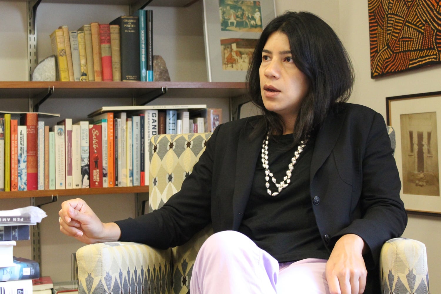 History Professor Maya R. Jasanoff '96 is pictured during an interview with The Crimson in May.