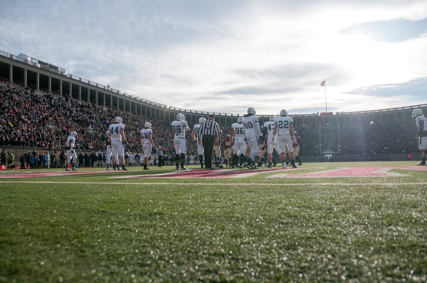 With the Ivy League title on the line and the clock ticking down, Harvard and Yale were knotted at 24.
