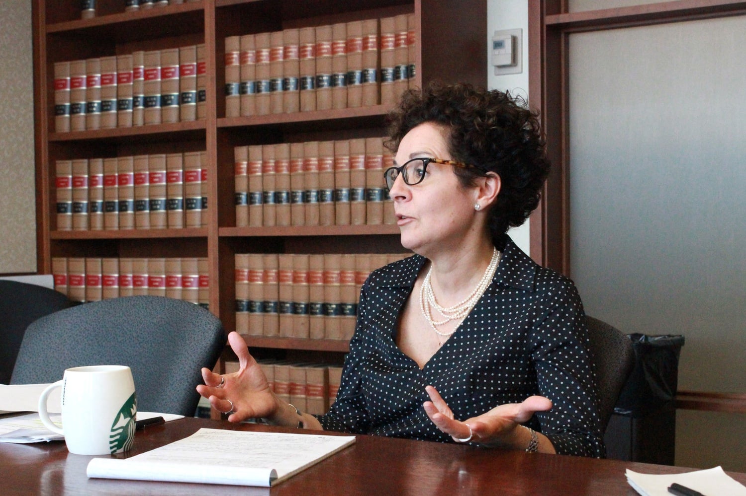 University Title IX Officer Mia Karvonides.