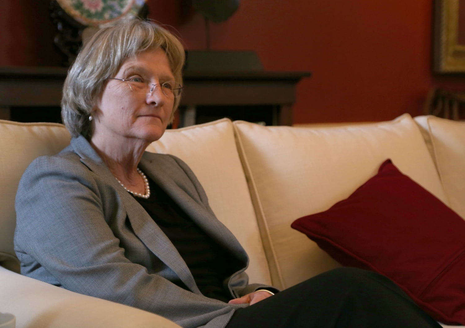 University President Drew G. Faust in her Massachusetts Hall office in May.