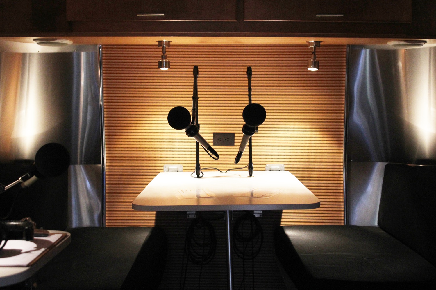 The StoryCorps MobileBooth was parked in the Science Center Plaza from Friday through Sunday. Participants signed up for forty-minute oral history recording sessions, focusing on relaying their experiences related to Corita Kent and the Harvard Art Museums’ exhibition of her work.