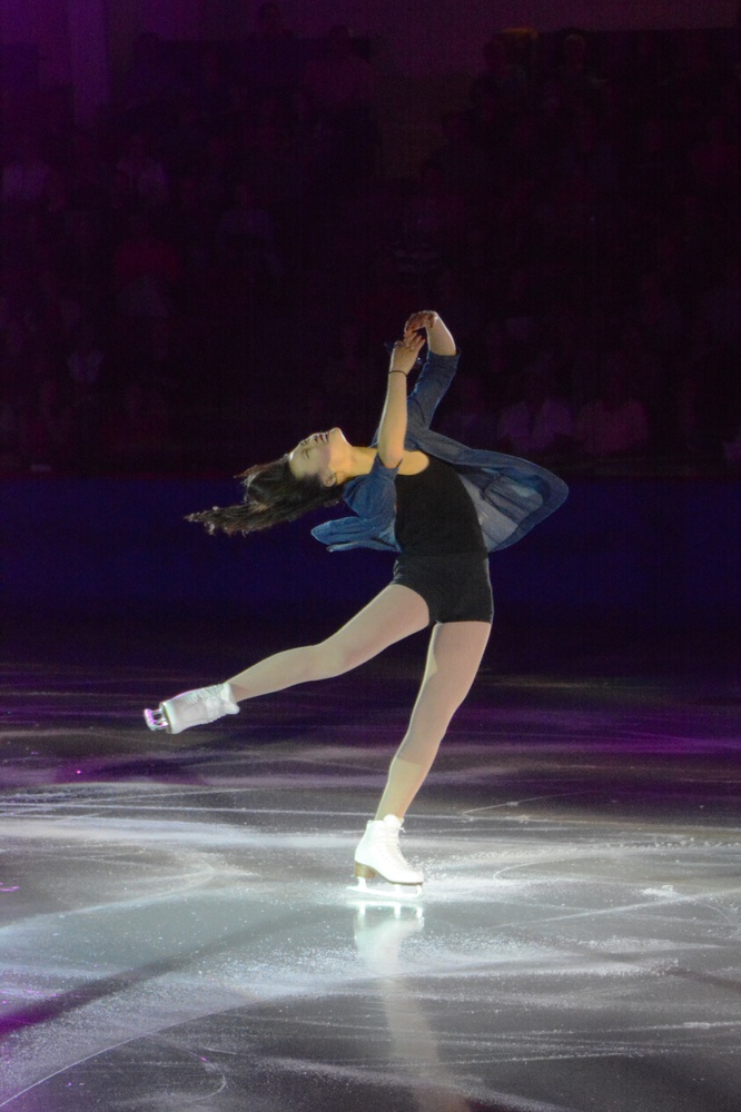 Christina H. Gao ’17, 2012 Skate America silver medalist, performs a layback spin during Evening with Champions, a charity figure skating show run by Harvard students benefiting the Jimmy Fund for cancer research. In addition to skating in the show, Gao works as the skater liaison for the Evening with Champions board.