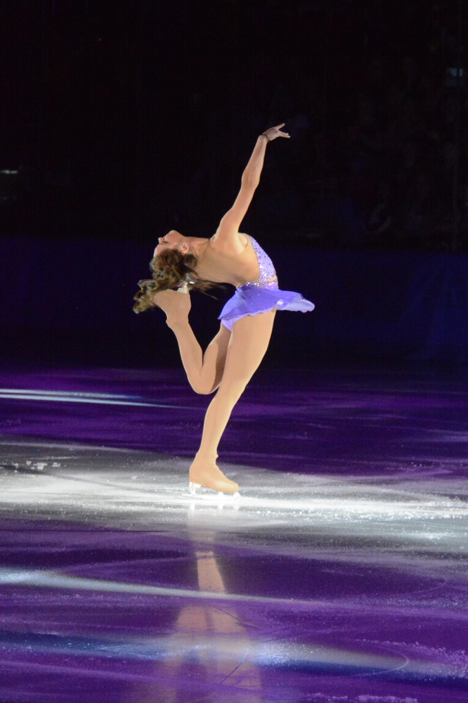 Maria E. Kalina ’16, 2009 Junior National Intermediate pewter medalist, performs a spin during Evening with Champions, a charity figure skating show run by Harvard students benefiting the Jimmy Fund for cancer research.
