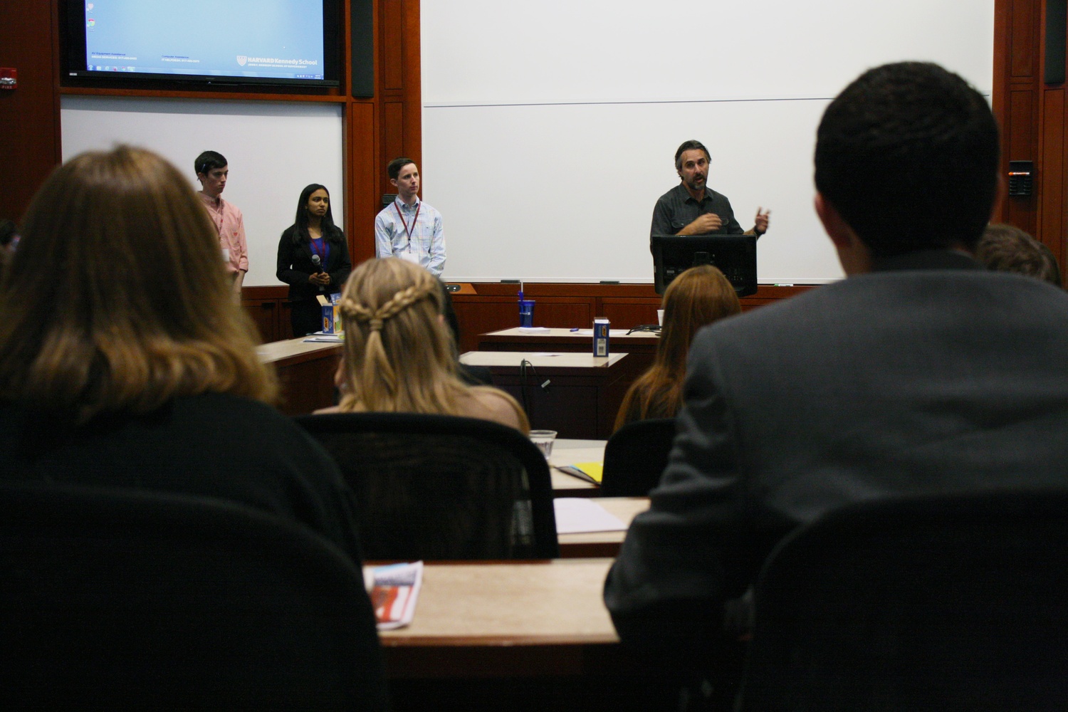 Students from around the country participate in a study group to discuss how to connect young people with politics. 
