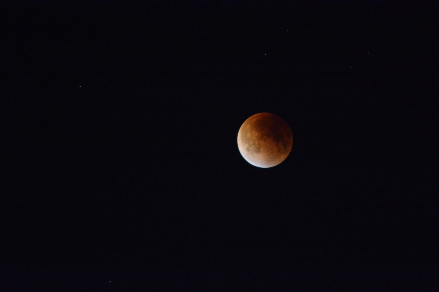 Many people gathered at the Harvard-Smithsonian Center for Astrophysics on Sunday evening to watch the super blood moon, a rare astronomical event.