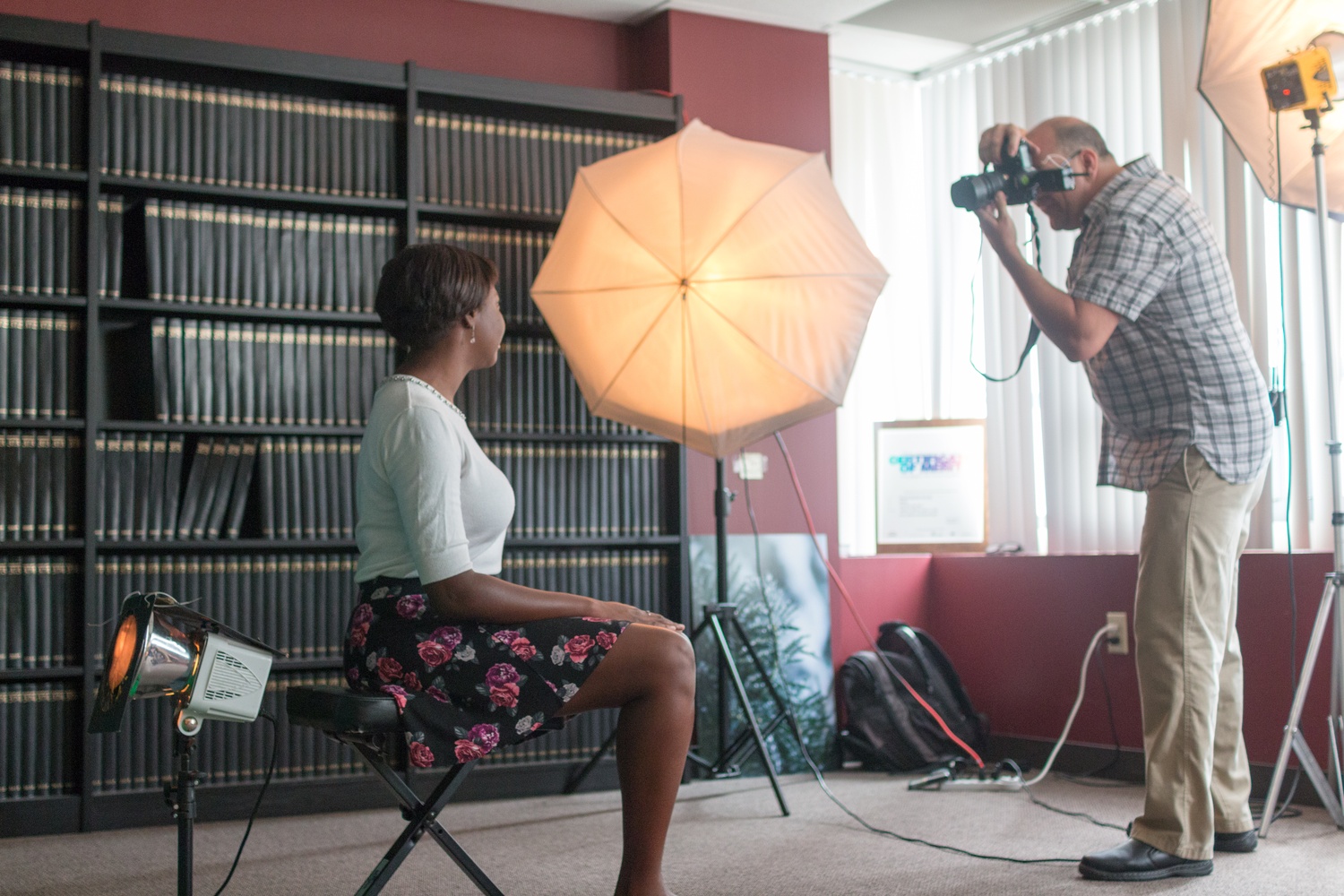 “I feel I have to get an official photo for my mom and to be in the yearbook.” Shaquilla T.S. Harrigan ’16 poses for a senior portrait by Steve E. Anderson, Senior Photographer from Prestige Portraits on Tuesday, September 29, 2015.