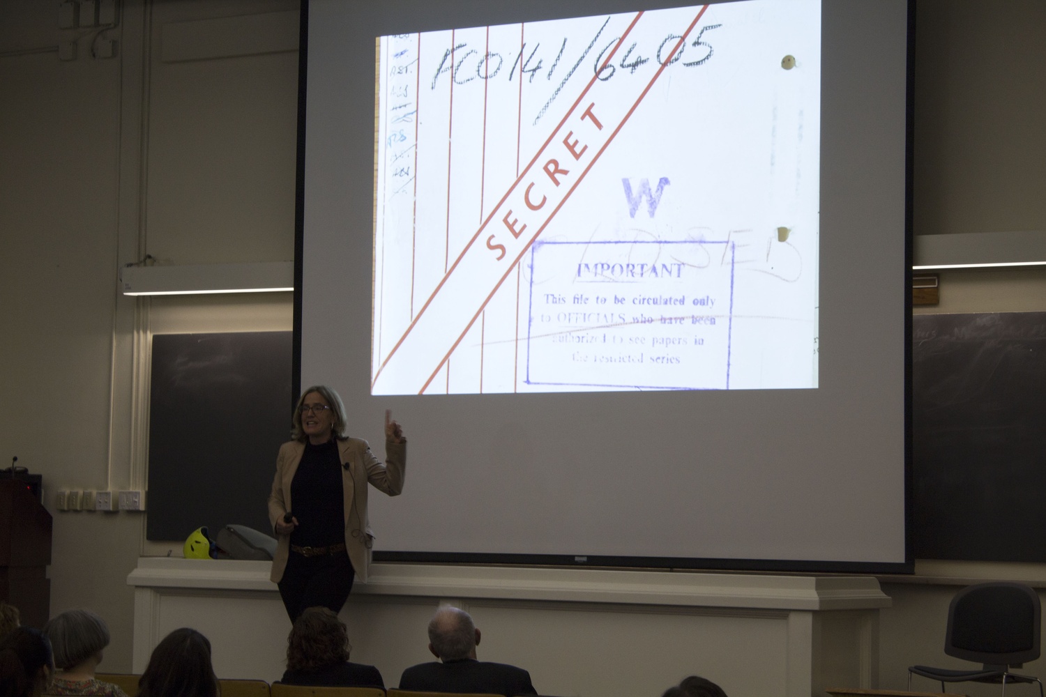 History professor Caroline Elkins shares a picture of a confidential document she found while working as an expert witness in a legal case brought by Kenyan independence movement participants against the British government. Her work on the case exemplified how historical research can contribute to the progress of contemporary social and political developments. 