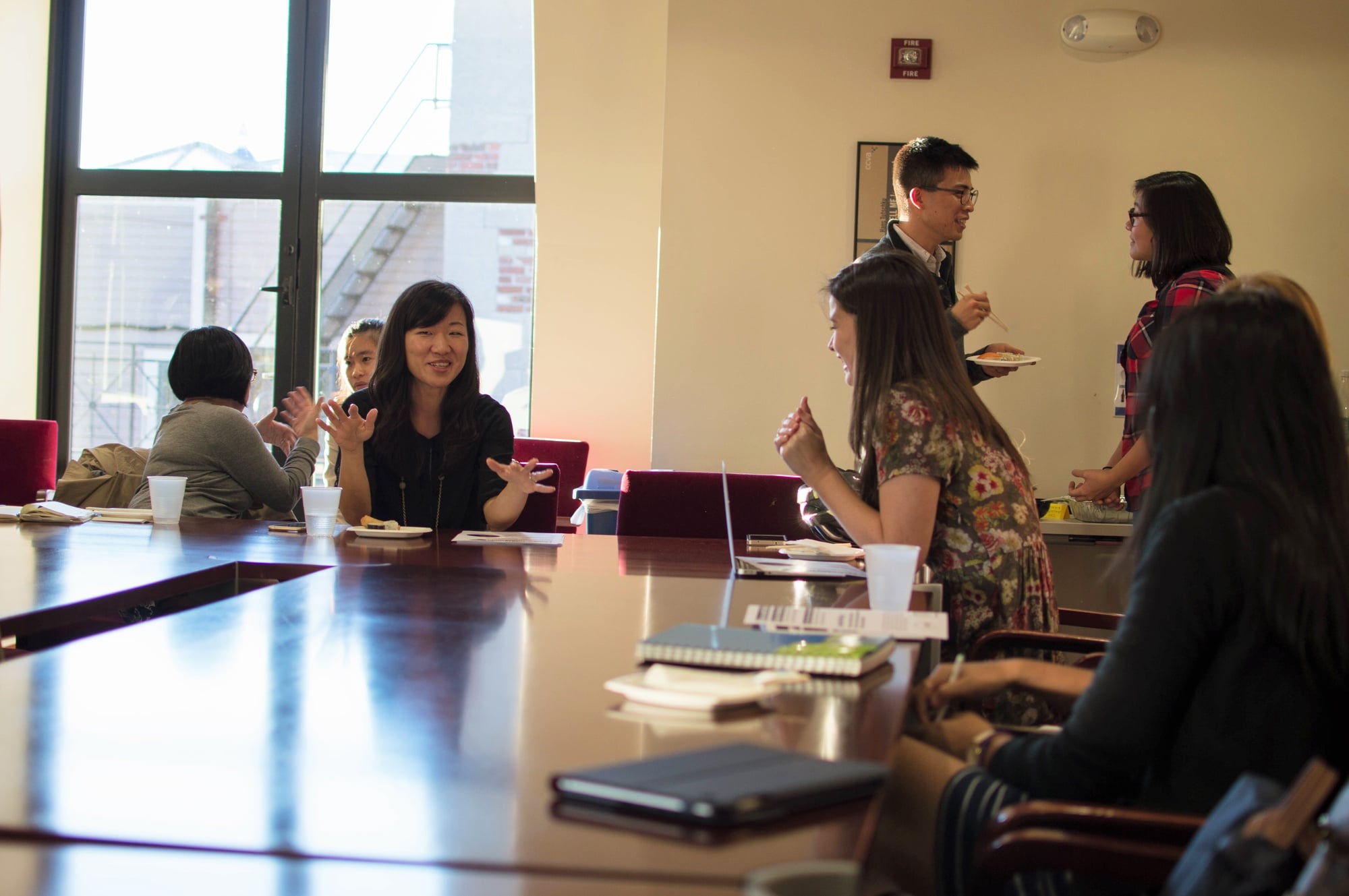 Undergraduates, graduates, and faculty alike discuss the intended goals and structure of the Asian American studies working group in the organization’s first meeting on Thursday afternoon