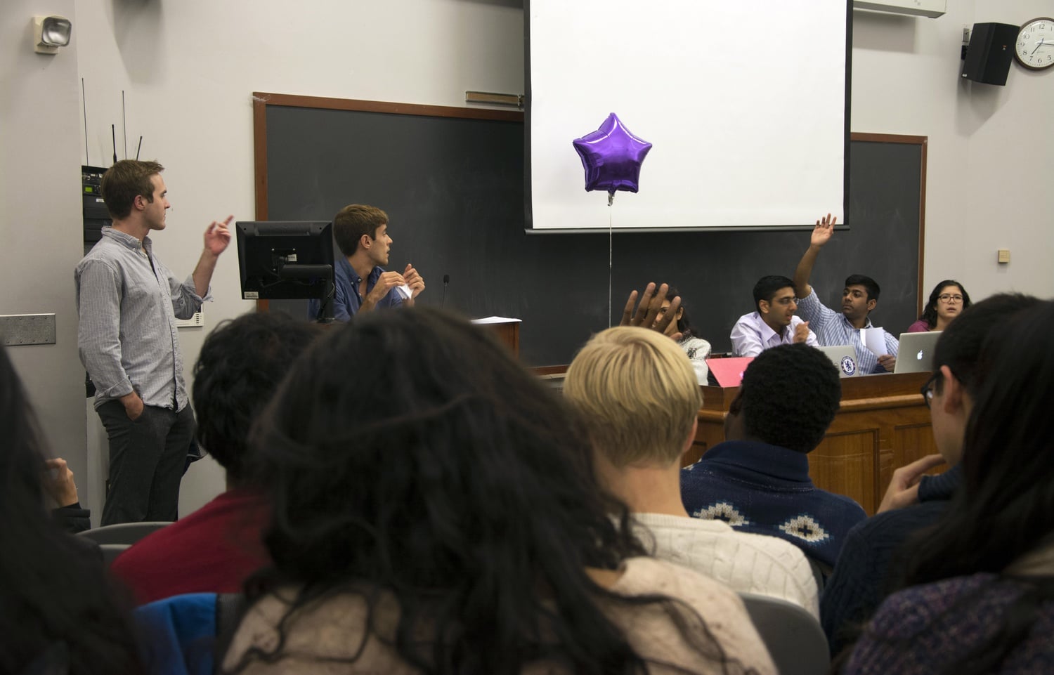 The Honor Council speaks to the Harvard Undergraduate Council at its weekly meeting on Sunday evening.