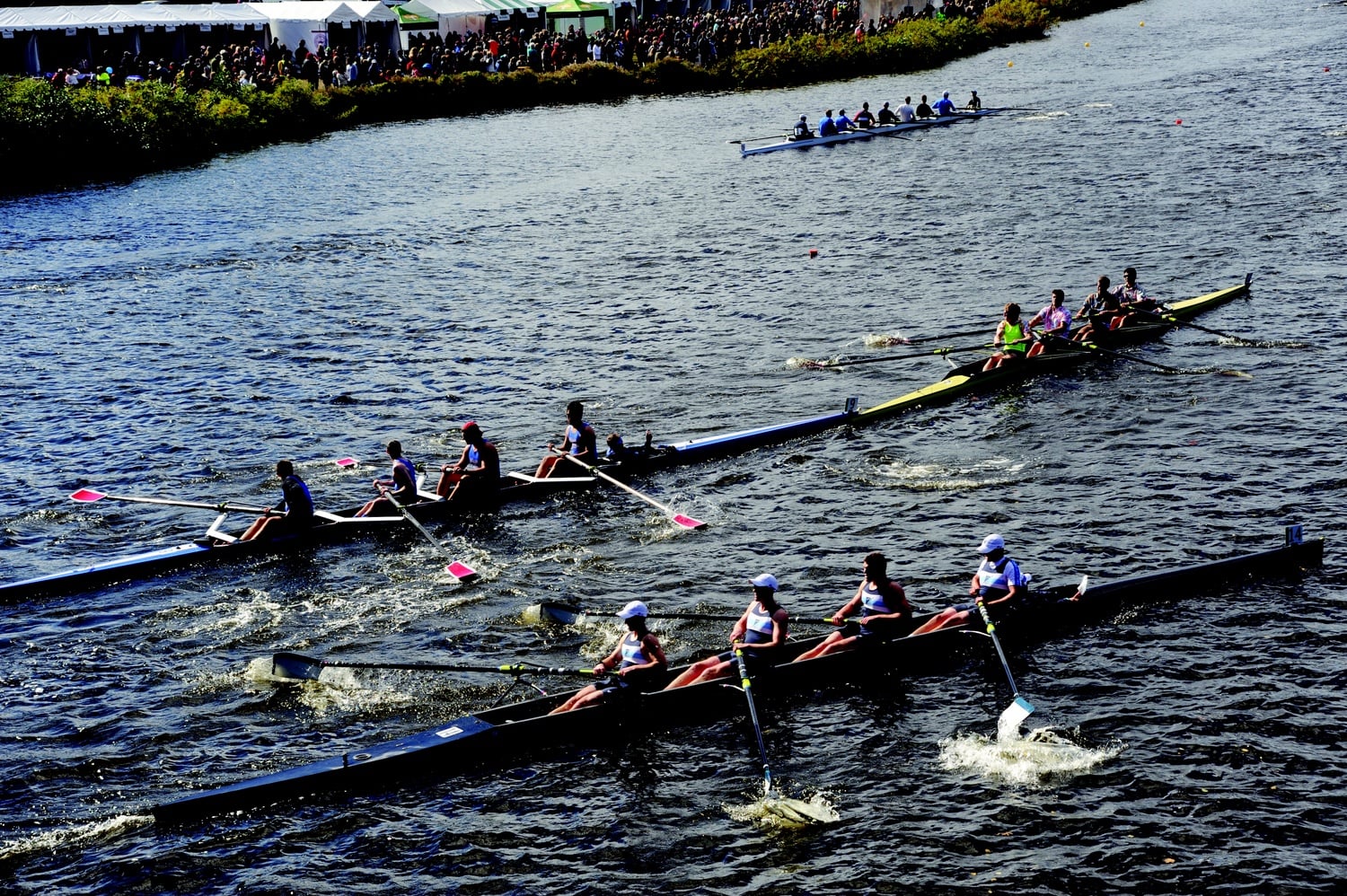 Hundreds of boats from across the country competed in club and collegiate races over the weekend on the Charles River. 
