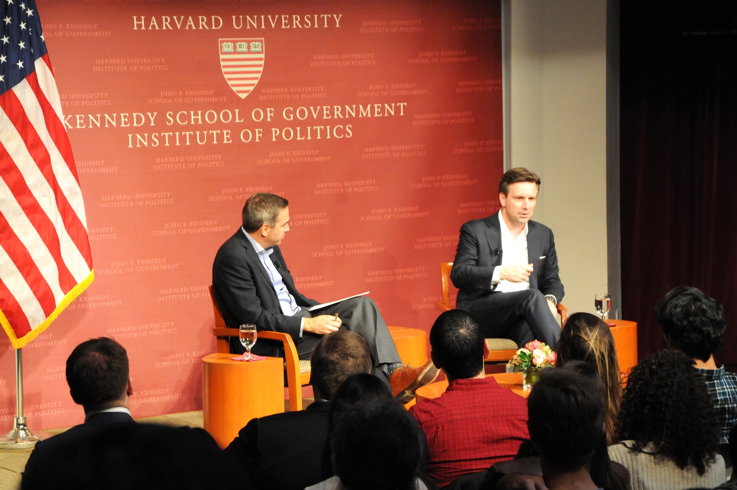 White House Press Secretary Joshua R. Earnest speaks at the JFK Jr. Forum at the Institute of Politics on Friday afternoon.