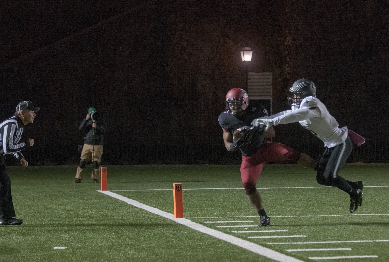 Senior wide receiver Seitu Smith's 39-yard touchdown grab on 4th-and-12 with 6:38 remaining in the fourth quarter brought the Crimson within six points in its 14-13 win over Dartmouth.