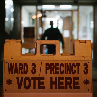 Cover image for At the Voting Booth