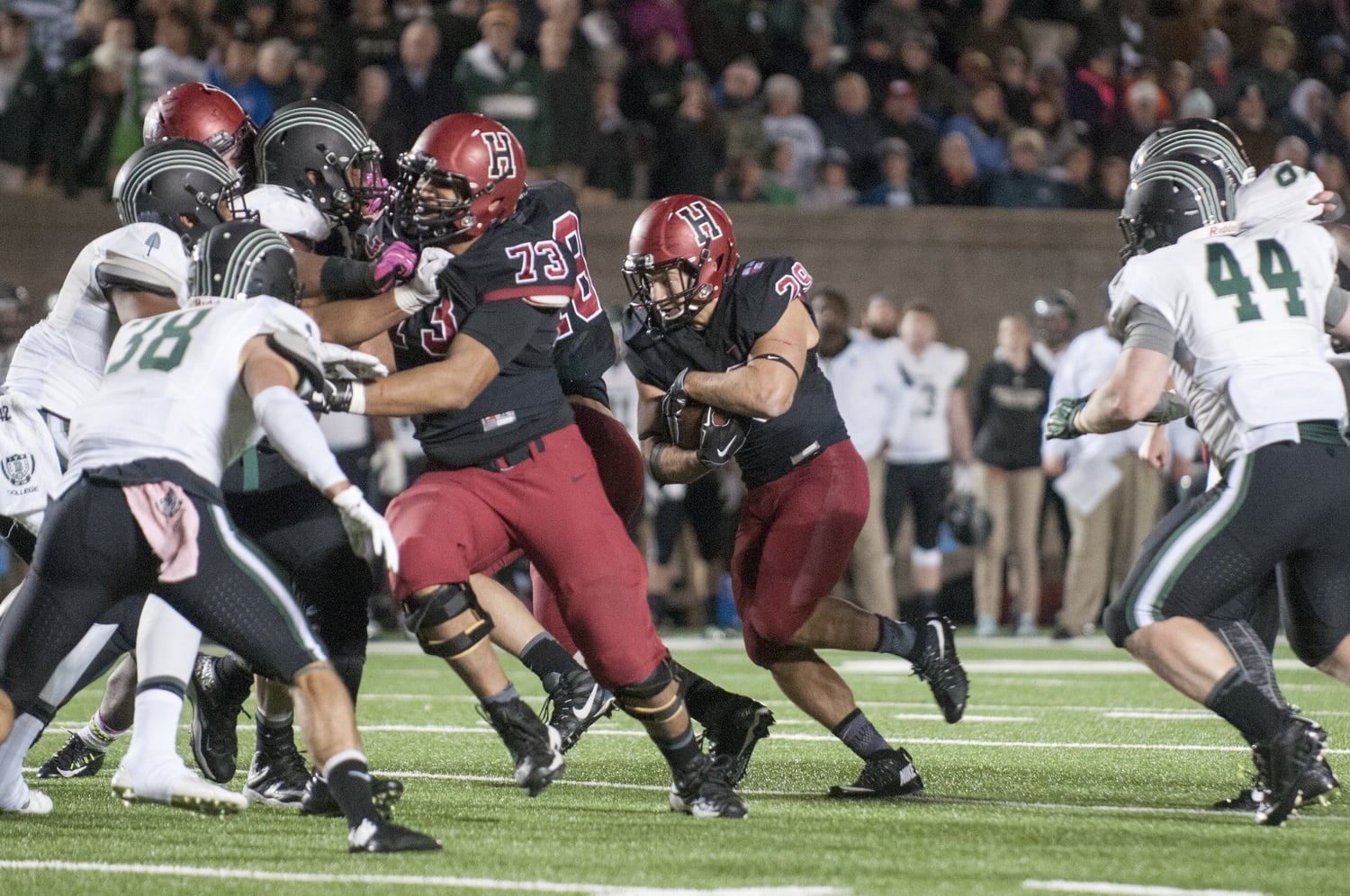 Senior running back Paul Stanton Jr. and the Harvard offense will look to continue its prolific production against an improving Columbia defense.
