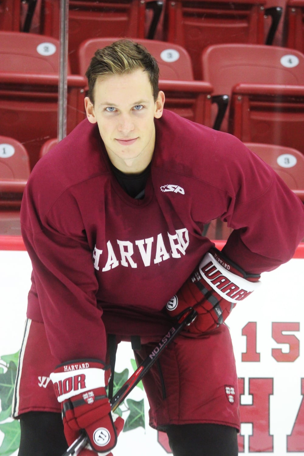 Harvard senior forward Kyle Criscuolo has a career plus-minus of plus-33 in his career.