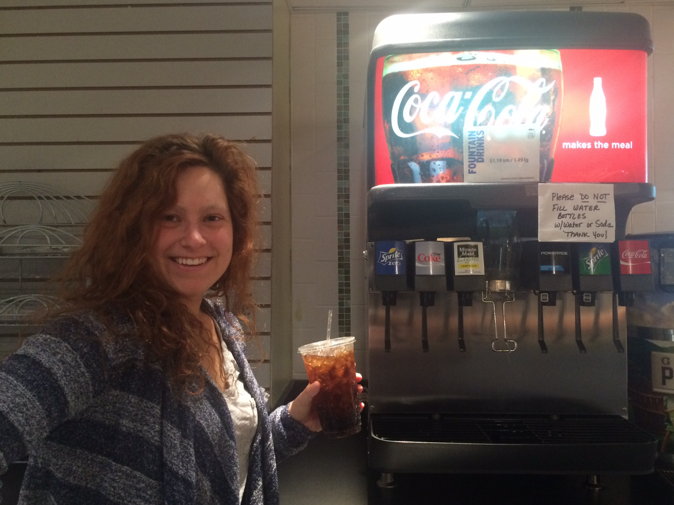 Kyle poses with her Diet Coke– a dynamic duo indeed.