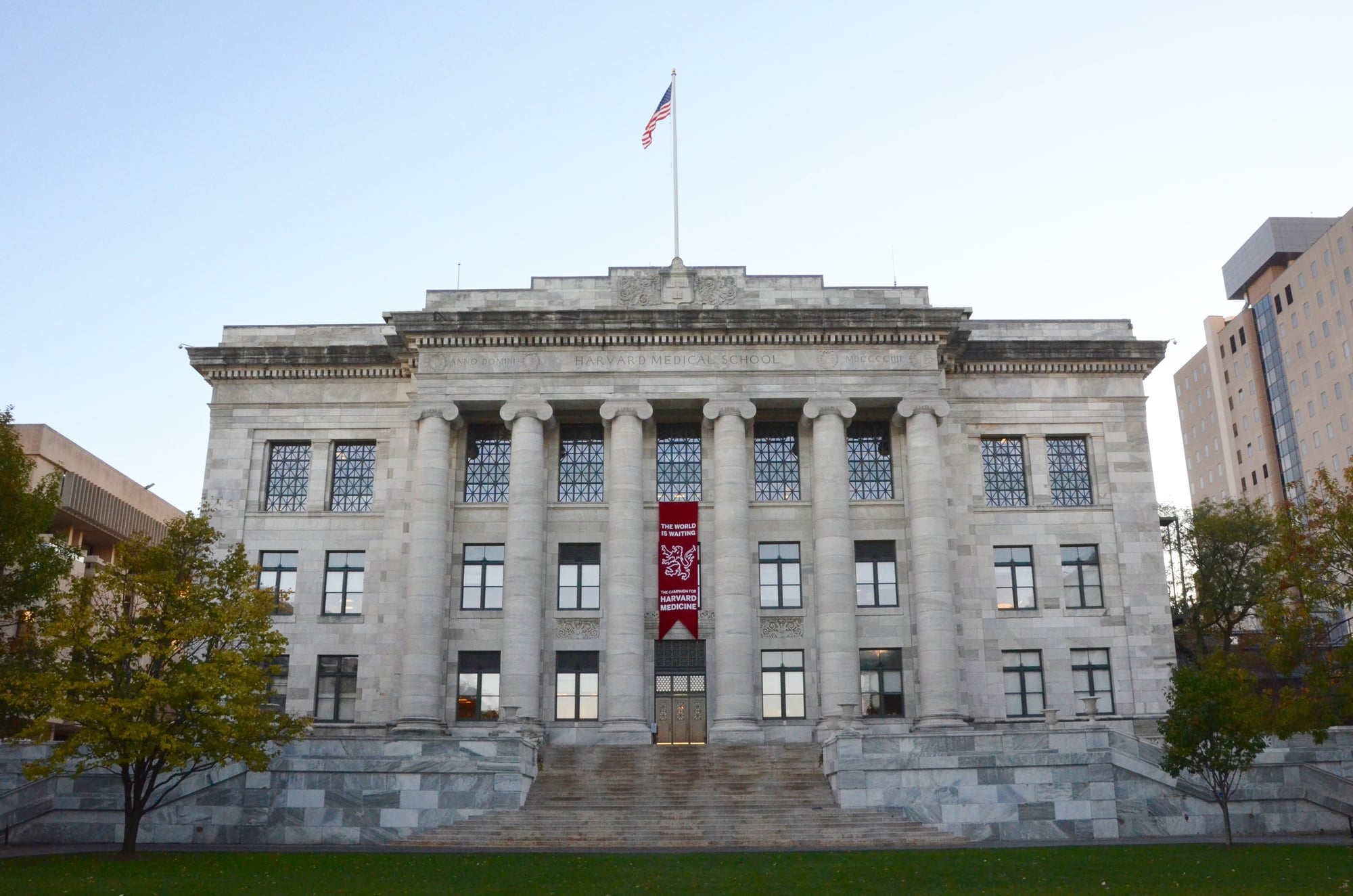 Harvard Medical School, pictured here in October, launched its capital campaign, "The World Is Waiting: The Campaign for Harvard Medicine" in the fall of 2013. The medical school has raised $467 million as of October.