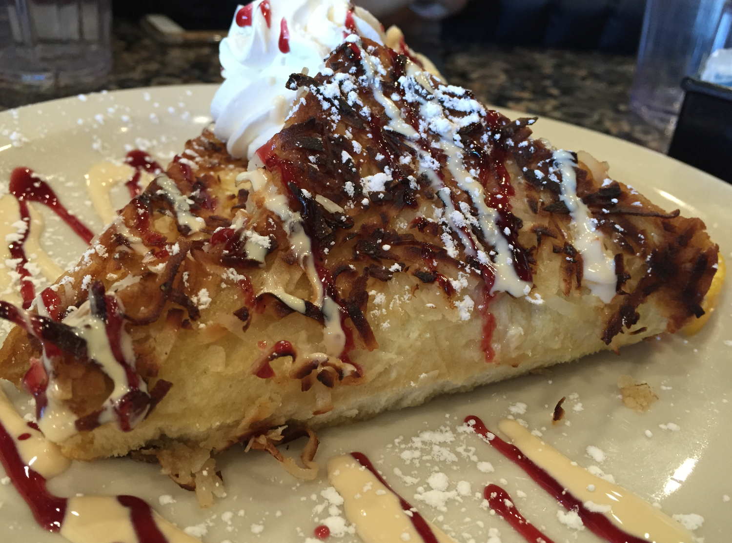 The coconut macaroon French Toast we cannot stop dreaming about. 