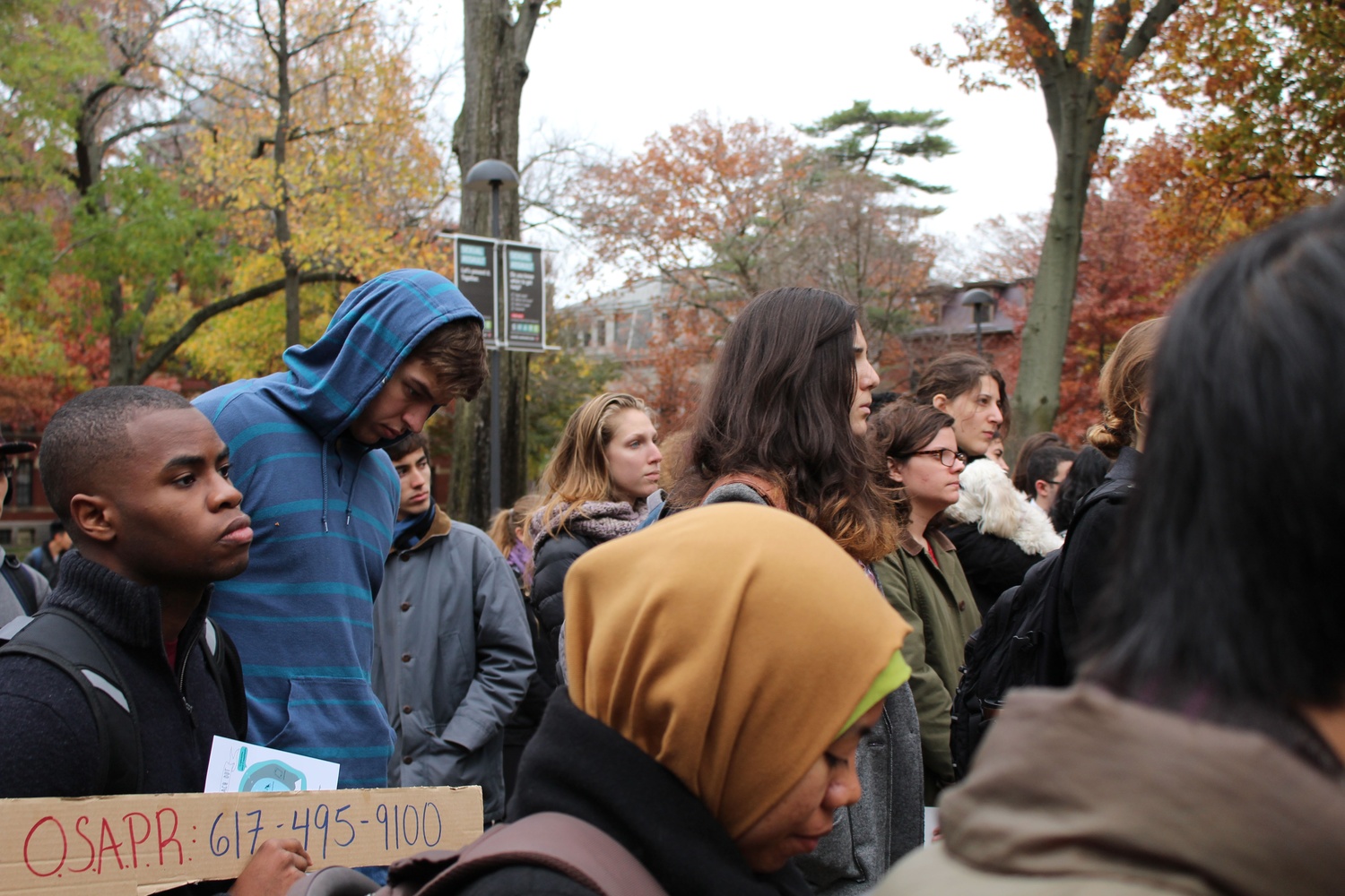 At a 2015 rally, students called on Harvard to commit more resources and attention to preventing sexual assaults on campus.