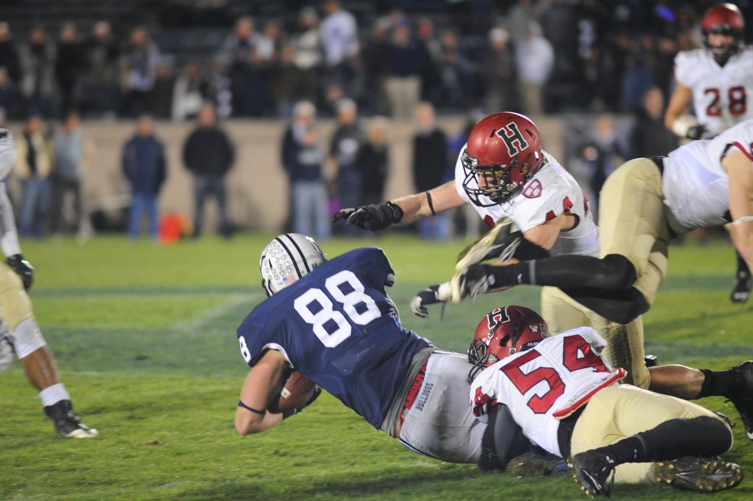The Crimson defense held Yale scoreless for 42 minutes after its opening touchdown drive.