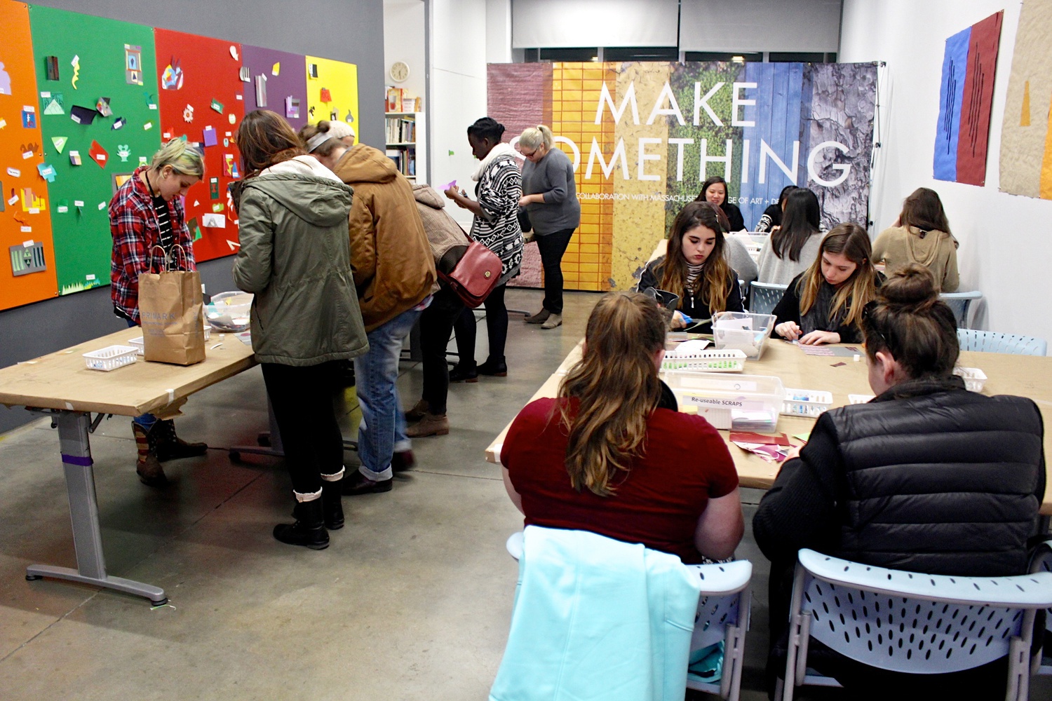 The ICA welcomed college students from the Boston area to their first-ever College Night, where students participated in art activities, listened to live music, and played board games, among other activities on Tuesday November 10.  
