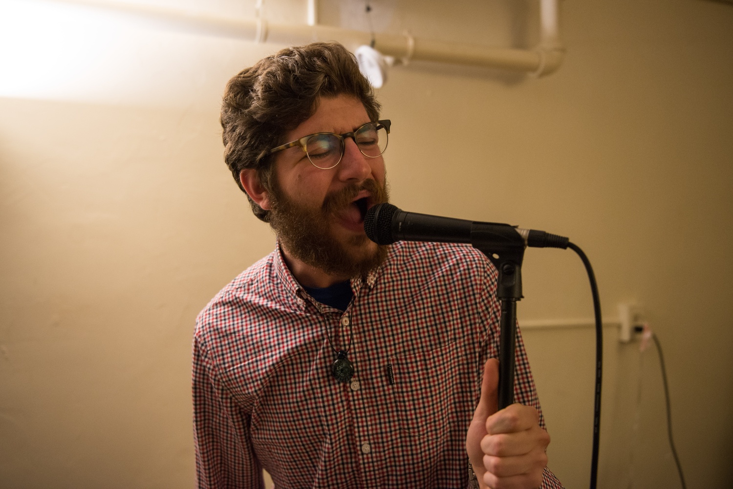 Jeremy Sabath '16 belts "Be Your Fool," a song written by Intrinsics member Ethan I. Simon '16.
