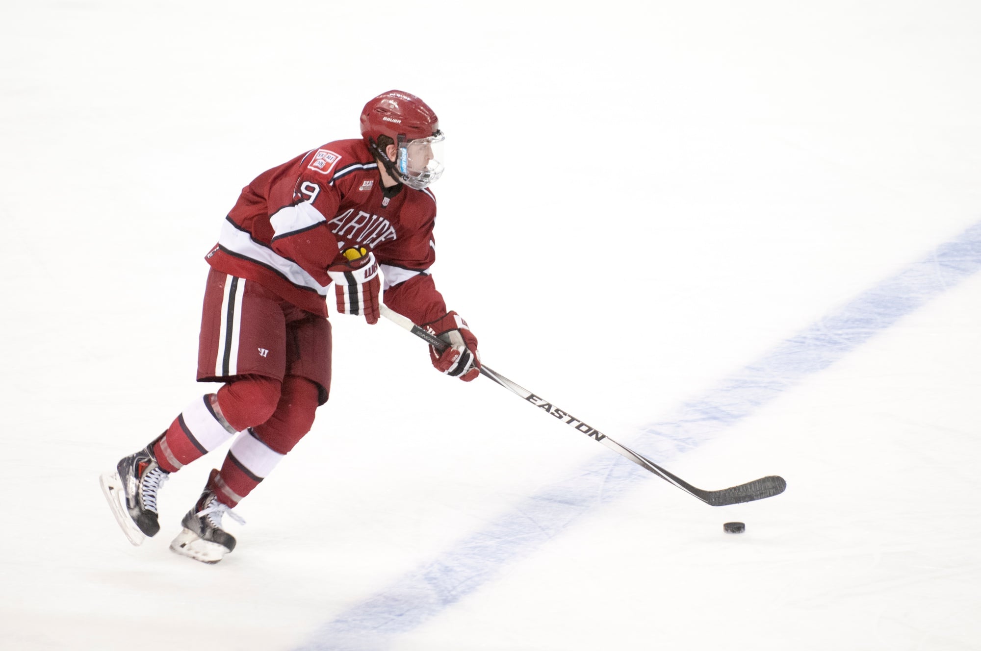 Jimmy Vesey, now one of two captains for the Harvard men's hockey team, led the nation in scoring with 32 goals during the 2014-2015 season.