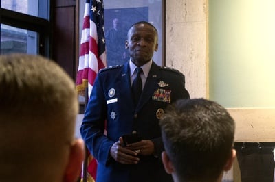 Cover image for  Four-Star General McDew Emphasizes Importance of ROTC