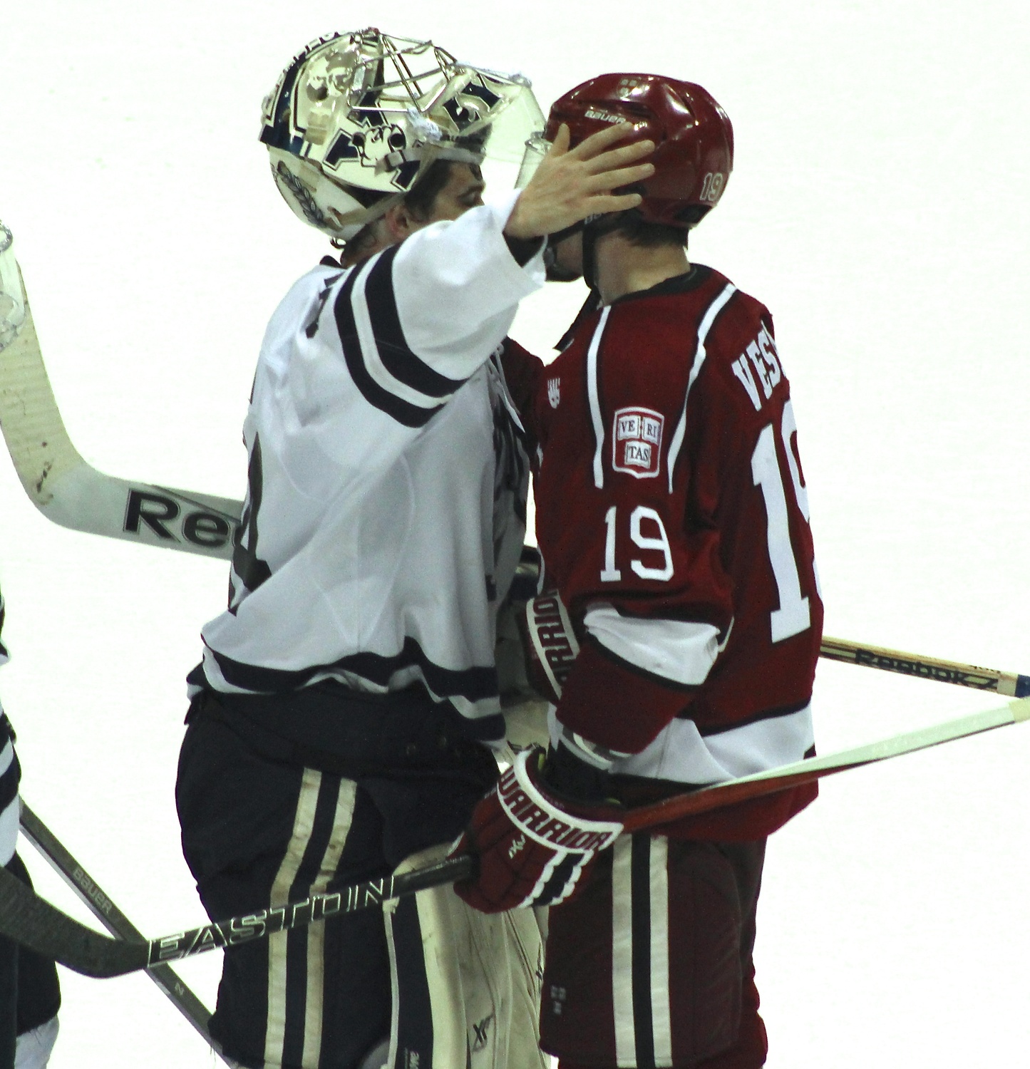 In what could be the last matchup between Jimmy Vesey and Alex Lyon, Vesey scored once, but Lyon earned the last laugh at Ingalls Rink.