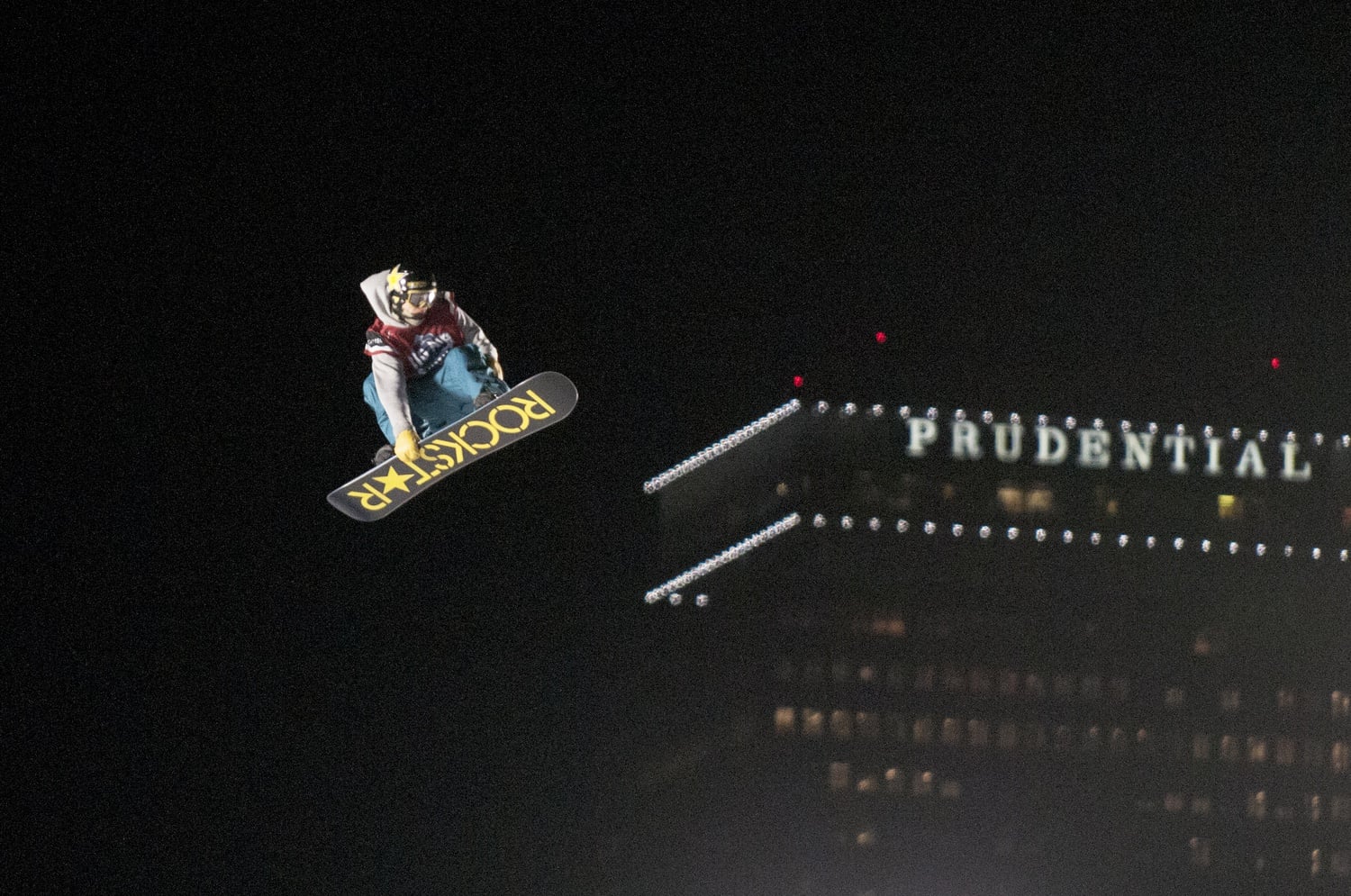 With the Prudential Tower as his backdrop and a crowd of thousands cheering him on, American snowboarder Charles Guldemond soared into third place at the Polartec Big Air competition at Boston's historic Fenway Park in February.